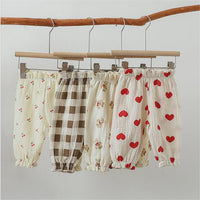 Load image into Gallery viewer, Baby Girls Boys Fruit Love heart Checked Cartoon Print Pants Wholesale 220518408
