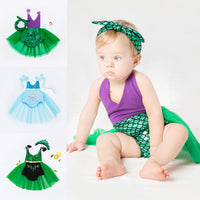 Load image into Gallery viewer, Baby Girls Embroidered Print Rompers And Accessories Headwear Wholesale 22052424
