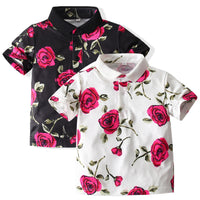 Load image into Gallery viewer, Baby Kid Boys Flower Print Polo Shirts Wholesale 22052482
