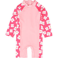 Load image into Gallery viewer, Baby Kid Girls Color-blocking Flower Print Beach Rompers Swimwears Wholesale 22060658
