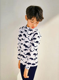 Load image into Gallery viewer, 3 Pieces Set Kid Big Kid Boys Beach Print Tops And Solid Color Ribbon Pants And Hats Wholesale 22060690
