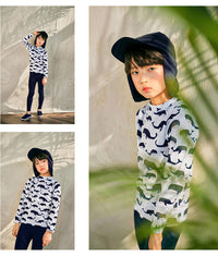 Load image into Gallery viewer, 3 Pieces Set Kid Big Kid Boys Beach Print Tops And Solid Color Ribbon Pants And Hats Wholesale 22060690
