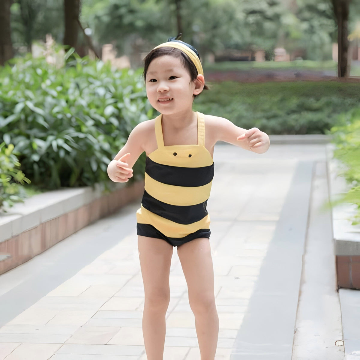 Baby Kid Unisex Color-blocking Beach Bee Swimwears Wholesale 22061606