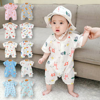 Load image into Gallery viewer, Baby Unisex Fruit Animals Cartoon Print Rompers Wholesale 220620282
