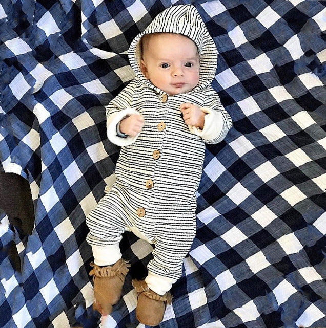 Baby Kid Unisex Striped Jumpsuits Wholesale 22072608