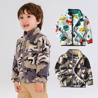 Load image into Gallery viewer, Baby Kid Boys Camo Car Cartoon Print Jackets&amp;Outwears Wholesale 22080231
