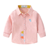 Load image into Gallery viewer, Baby Kid Boys Letters Dinosaur Cartoon Embroidered Shirts Wholesale 22080267
