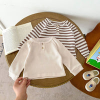 Load image into Gallery viewer, Baby Unisex Solid Color Striped Tops Wholesale 22081572
