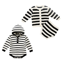 Load image into Gallery viewer, Baby Boys Striped Crochet Knitwear Rompers Wholesale 220819250
