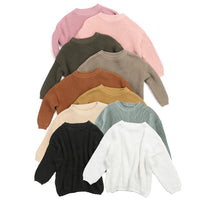 Load image into Gallery viewer, Baby Kid Girls Solid Color Sweaters Wholesale 22082312
