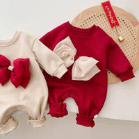 Load image into Gallery viewer, Baby Girls Bow Jumpsuits Wholesale 220902118
