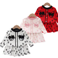 Load image into Gallery viewer, Baby Kid Girls Flower Bow Knitwear Dresses Wholesale 220909115
