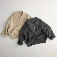Load image into Gallery viewer, Baby Kid Unisex Solid Color Crochet Sweaters Wholesale 220914329
