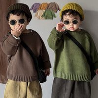 Load image into Gallery viewer, Baby Kid Unisex Solid Color Crochet Sweaters Wholesale 220914543
