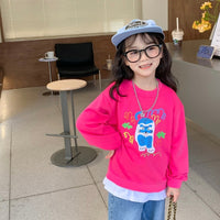 Load image into Gallery viewer, Baby Kid Girls Letters Cartoon Print Hoodies Swearshirts Wholesale 220924482
