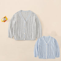Load image into Gallery viewer, Baby Kid Unisex Solid Color Crochet Cardigan Knitwear Wholesale 22101047
