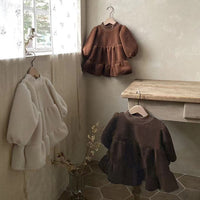 Load image into Gallery viewer, Baby Kid Girls Solid Color Dresses Wholesale 221021220
