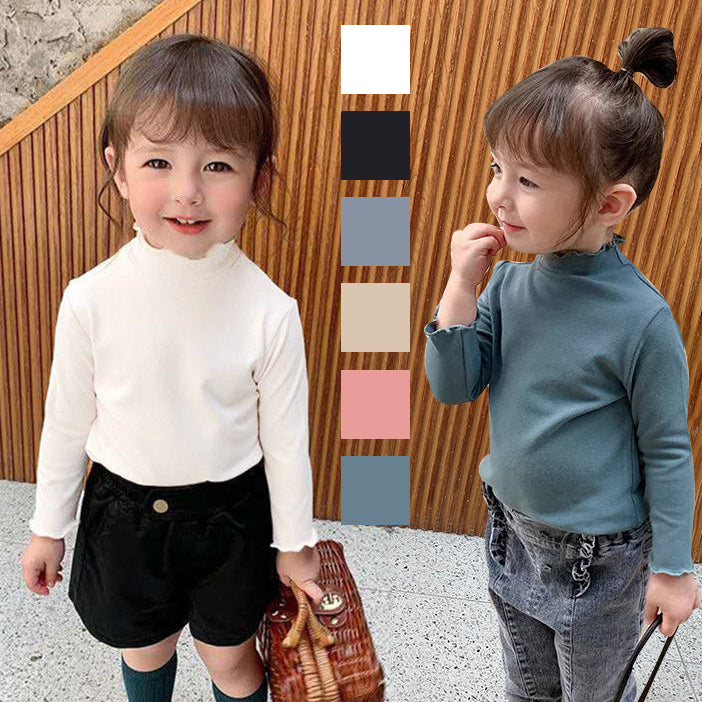 Baby Kid Girls Solid Color Tops Wholesale 22102705