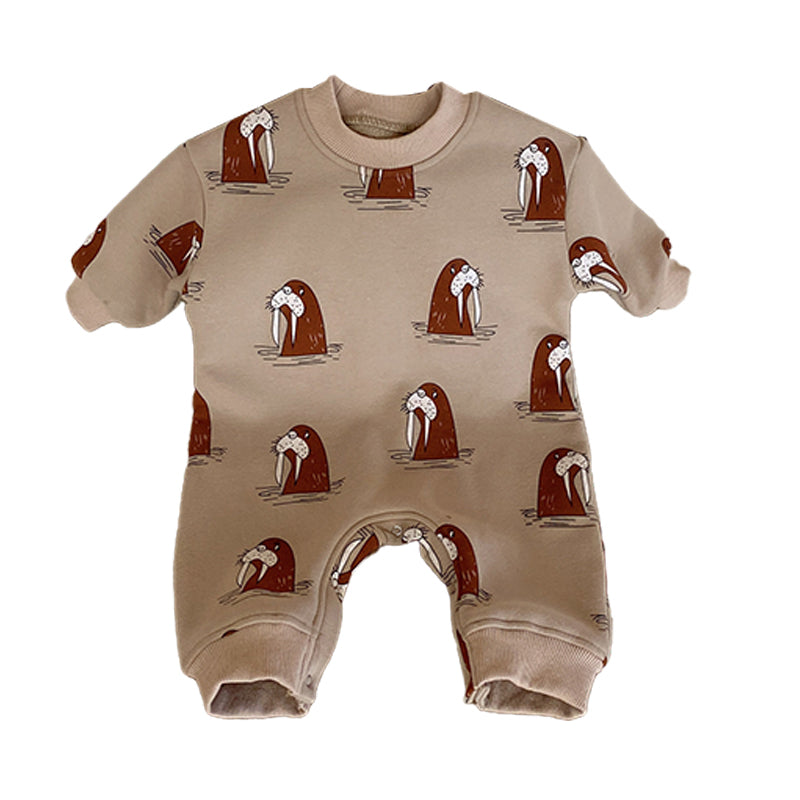 2 Pieces Set Baby Unisex Cartoon Print Tops And Animals Pants Wholesale 221028424