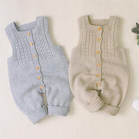 Load image into Gallery viewer, Baby Unisex Solid Color Knitwear Jumpsuits Wholesale 22102855
