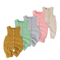 Load image into Gallery viewer, Baby Unisex Solid Color Knitwear Jumpsuits Wholesale 22102855
