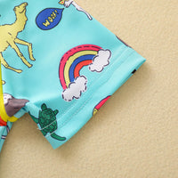 Load image into Gallery viewer, Baby Kid Unisex Flower Animals Print Beach Rompers Swimwears Wholesale 221101149
