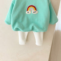 Load image into Gallery viewer, 2 Pieces Set Baby Unisex Letters Rainbow Hoodies Swearshirts And Solid Color Pants Wholesale 221103483
