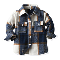 Load image into Gallery viewer, Baby Kid Unisex Color-blocking Checked Shirts Wholesale 221104475
