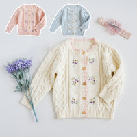 Load image into Gallery viewer, Baby Kid Girls Flower Embroidered Cardigan Wholesale 221107112

