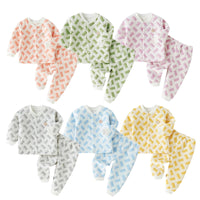 Load image into Gallery viewer, 2 Pieces Set Baby Kid Unisex Checked Jackets Outwears And Pants Sleepwears Wholesale 22111798
