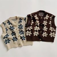 Load image into Gallery viewer, Baby Kid Unisex Flower Vests Waistcoats Knitwear Wholesale 22112152
