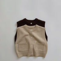 Load image into Gallery viewer, Baby Kid Unisex Solid Color Vests Waistcoats Knitwear Wholesale 22112154
