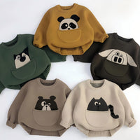 Load image into Gallery viewer, Baby Kid Unisex Animals Cartoon Print Sweaters Wholesale 221121571
