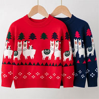 Load image into Gallery viewer, Baby Kid Boys Color-blocking Cartoon Print Christmas Sweaters Wholesale 221130138
