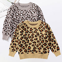 Load image into Gallery viewer, Baby Kid Unisex Leopard print Sweaters Wholesale 22113060

