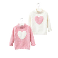 Load image into Gallery viewer, Kid Girls Love heart Crochet Sweaters Wholesale 22120241
