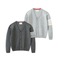 Load image into Gallery viewer, Kid Big Kid Unisex Solid Color Striped Crochet Cardigan Wholesale 221206157
