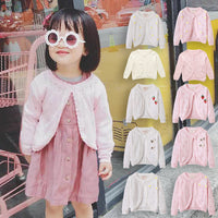 Load image into Gallery viewer, Baby Kid Girls Flower Fruit Crochet Cardigan Wholesale 22120627
