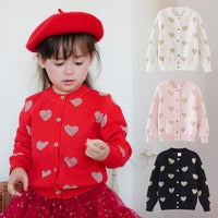 Load image into Gallery viewer, Baby Kid Girls Love heart Crochet Cardigan Wholesale 221206424
