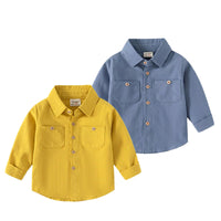 Load image into Gallery viewer, Baby Kid Boys Solid Color Shirts Wholesale 221209173
