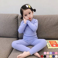 Load image into Gallery viewer, 2 Pieces Set Baby Kid Unisex Solid Color Tops And Pants Wholesale 221214166

