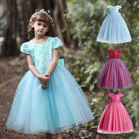 Load image into Gallery viewer, Kid Girls Color-blocking Butterfly Bow Birthday Party Princess Dresses Wholesale 221216234
