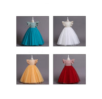 Load image into Gallery viewer, Kid Girls Solid Color Bow Print Birthday Party Princess Dresses Wholesale 221216240
