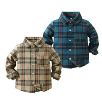 Load image into Gallery viewer, Baby Kid Boys Checked Shirts Wholesale 221216411
