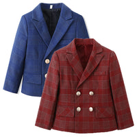 Load image into Gallery viewer, Baby Kid Boys Checked Dressy Birthday Party Blazers Wholesale 221216558
