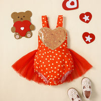 Load image into Gallery viewer, 2 Pieces Set Baby Girls Valentine&#39;s Day Love heart Rompers And Solid Color Skirts Wholesale 221216559
