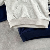 Load image into Gallery viewer, 2 Pieces Set Baby Unisex Letters Hoodies Swearshirts And Solid Color Pants Wholesale 230110216
