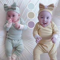 Load image into Gallery viewer, 3 Pieces Set Baby Unisex Color-blocking Tops And Pants And Bow Headwear Wholesale 230114267
