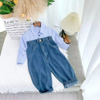 Load image into Gallery viewer, Baby Kid Girls Striped Jumpsuits Wholesale 230201216
