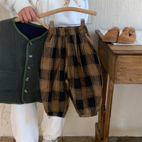 Load image into Gallery viewer, Baby Kid Unisex Checked Pants Wholesale 230210300
